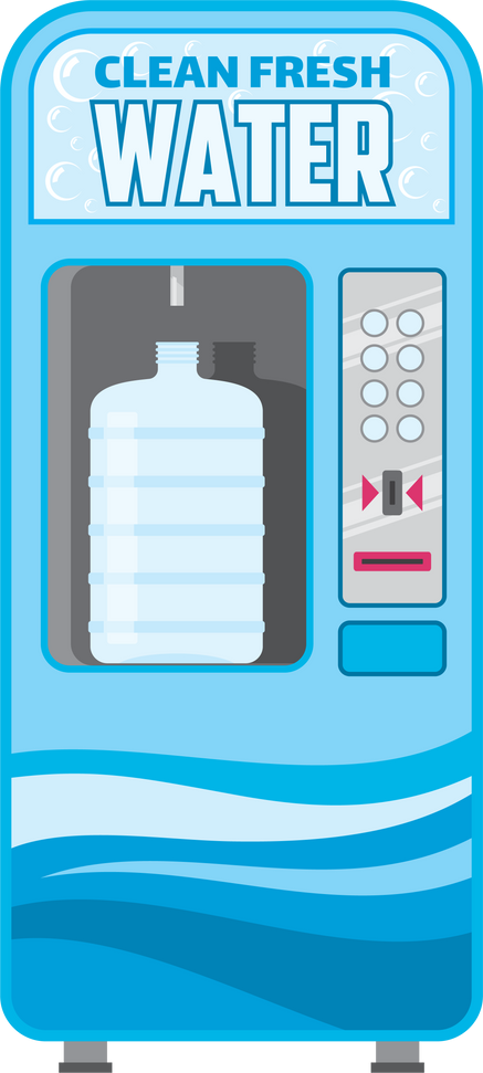 Vending machine for water sell isolated icon